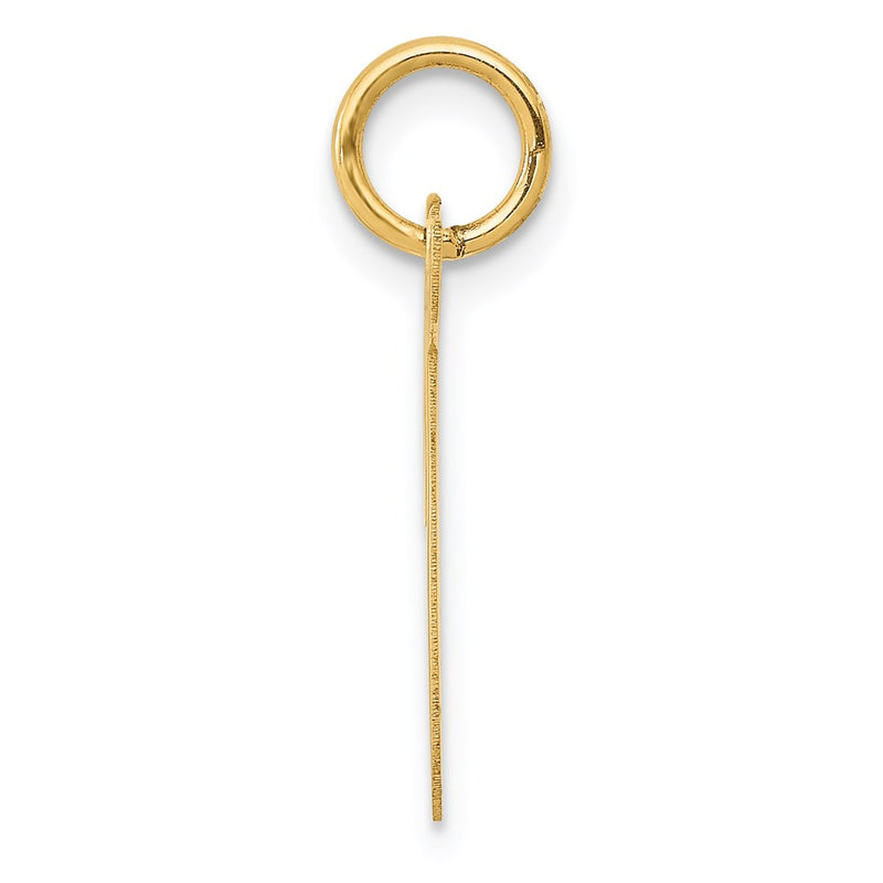 14k Yellow Gold 14k Medium Script Letter T Initial Charm