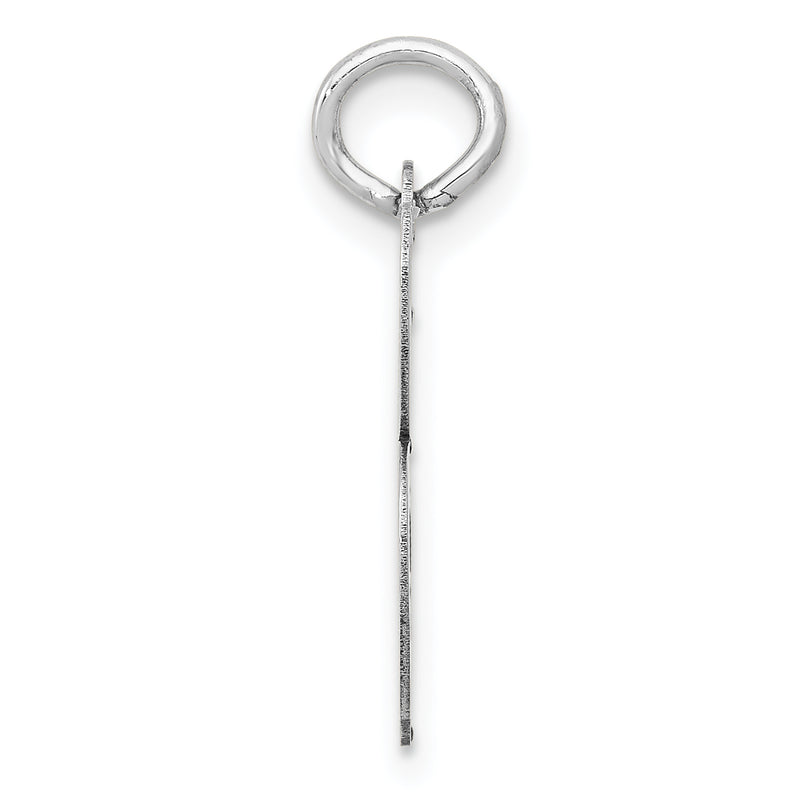 14k White Gold 14k White Gold Medium Script Letter B Initial Charm