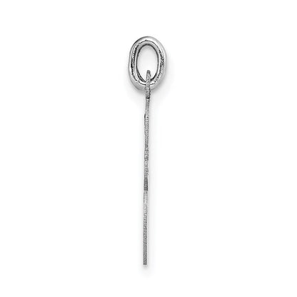 14k White Gold 14k White Gold Medium Script Letter E Initial Charm