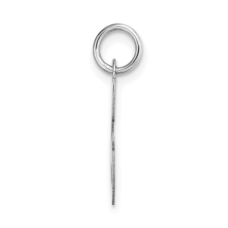 14k White Gold 14k White Gold Medium Script Letter G Initial Charm