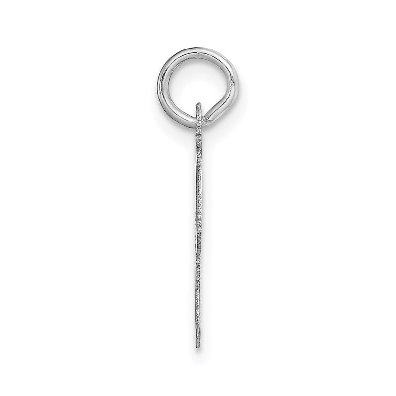 14k White Gold 14k White Gold Medium Script Letter I Initial Charm