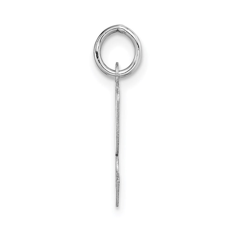 14k White Gold 14k White Gold Medium Script Letter K Initial Charm