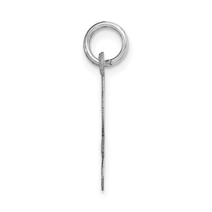 14k White Gold 14k White Gold Medium Script Letter L Initial Charm
