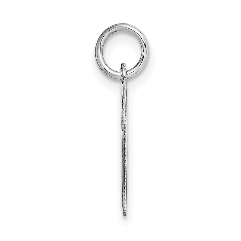 14k White Gold 14k White Gold Medium Script Letter M Initial Charm