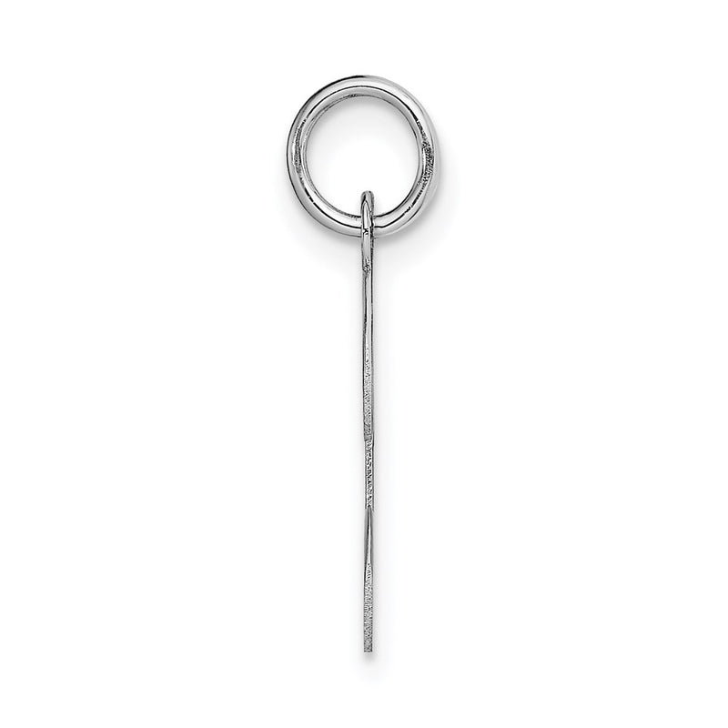 14k White Gold 14k White Gold Medium Script Letter T Initial Charm