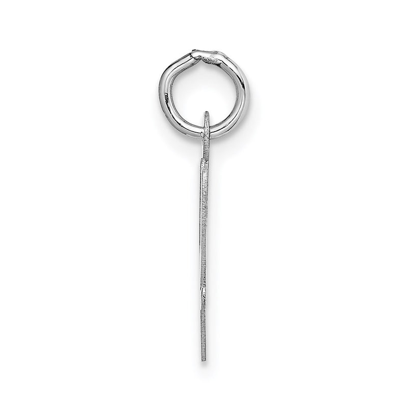 14k White Gold 14k White Gold Medium Script Letter W Initial Charm