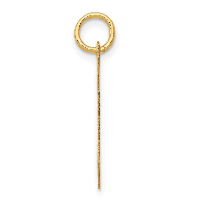 14k Yellow Gold 14k Large Script Letter F Initial Charm
