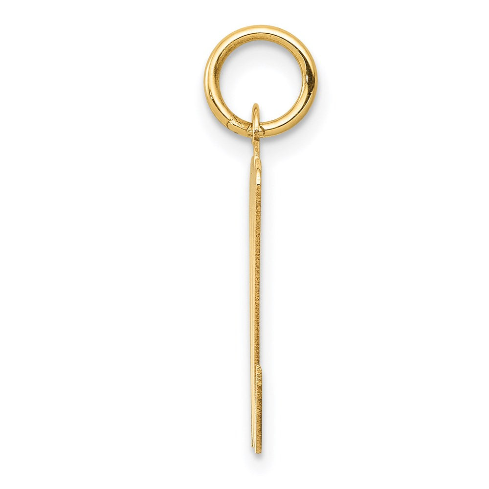 14k Yellow Gold 14k Large Script Letter M Initial Charm