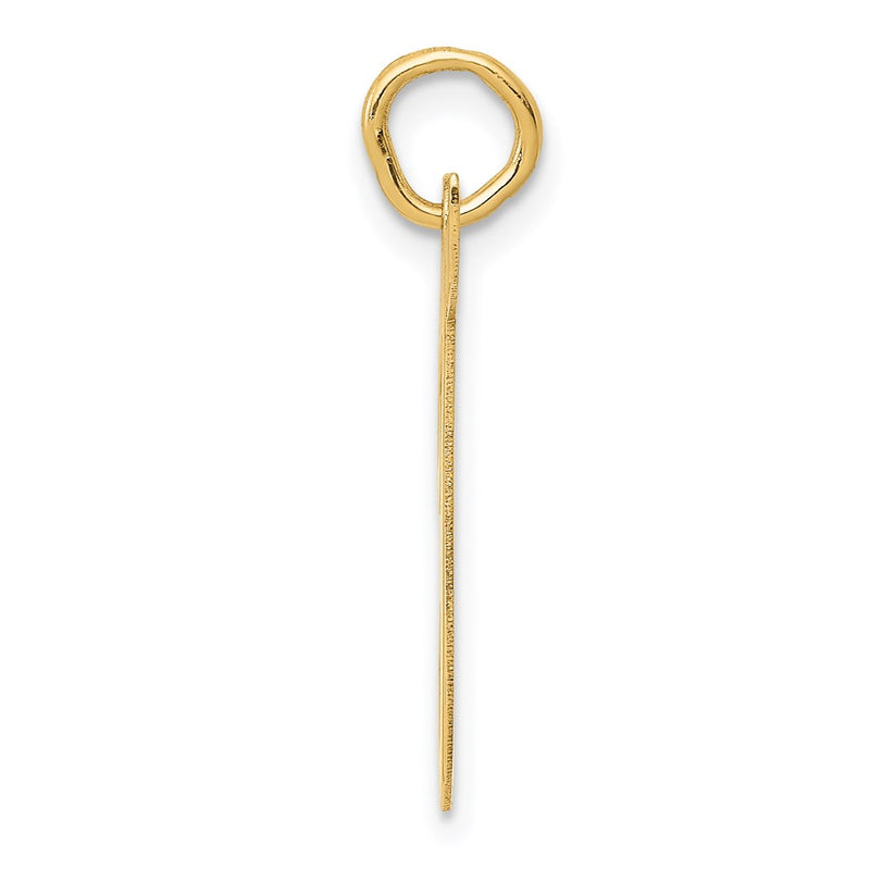 14k Yellow Gold 14k Large Script Letter T Initial Charm