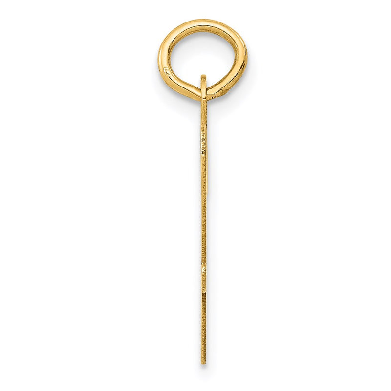 14k Yellow Gold 14k Large Script Letter W Initial Charm