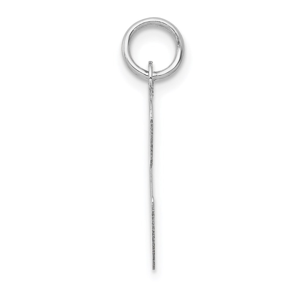 14K White Gold Large Script Letter C Initial Charm