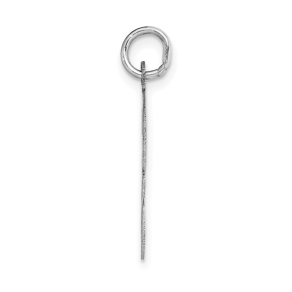 14k White Gold 14k White Gold Large Script Letter F Initial Charm