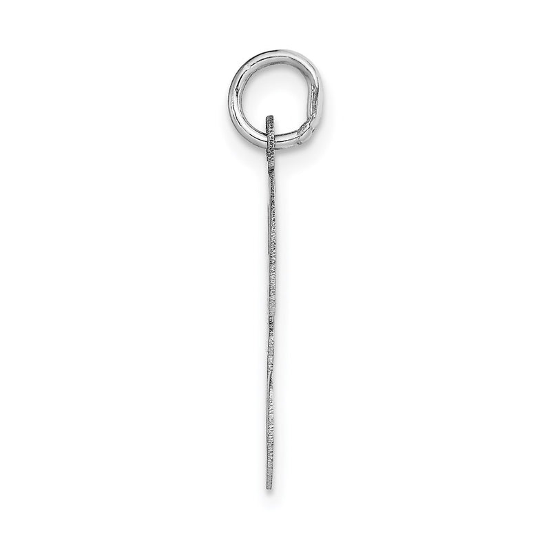 14k White Gold 14k White Gold Large Script Letter F Initial Charm