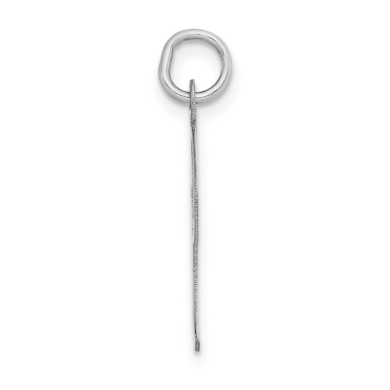 14k White Gold 14k White Gold Large Script Letter I Initial Charm