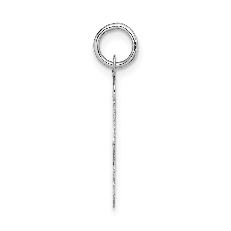 14k White Gold 14k White Gold Large Script Letter J Initial Charm