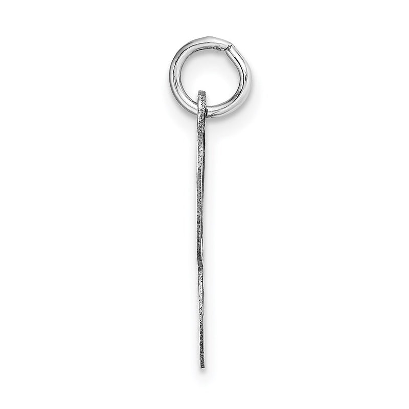 14k White Gold 14k White Gold Large Script Letter K Initial Charm
