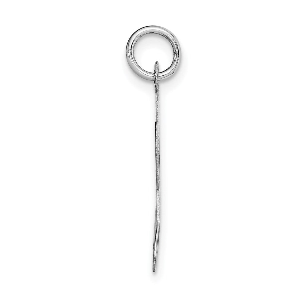 14k White Gold 14k White Gold Large Script Letter L Initial Charm