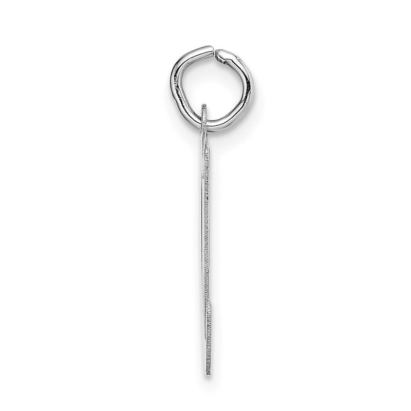 14k White Gold 14k White Gold Large Script Letter M Initial Charm