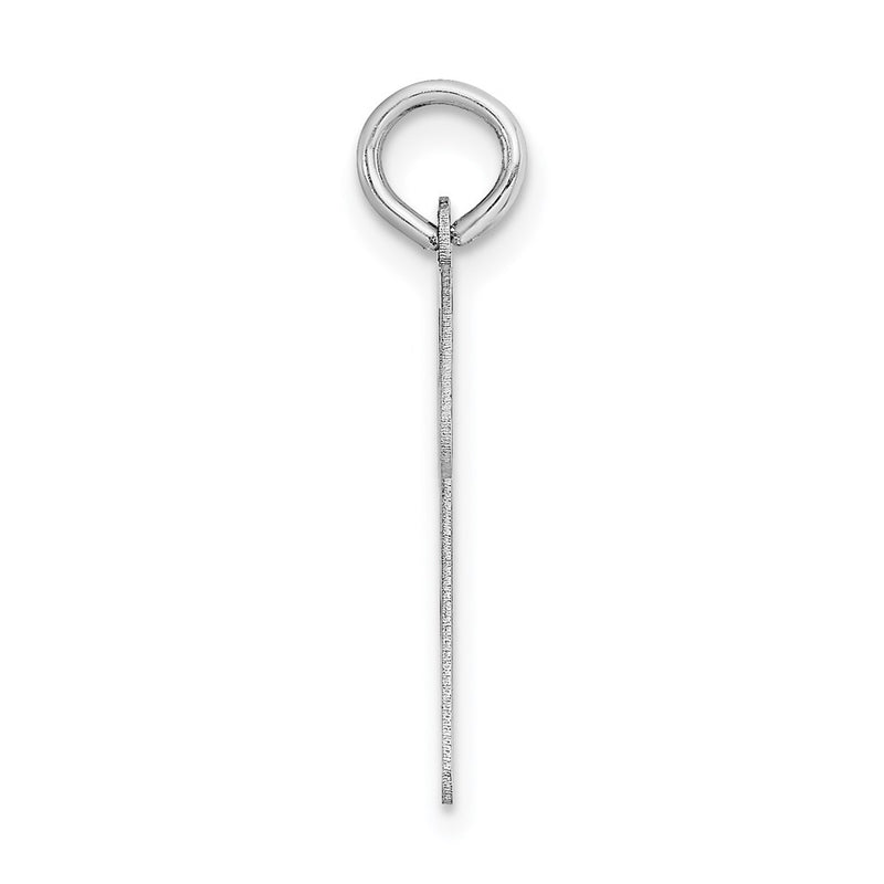 14k White Gold 14k White Gold Large Script Letter N Initial Charm