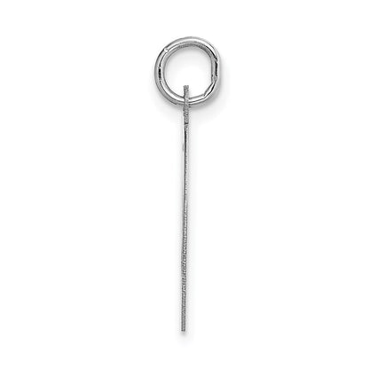 14k White Gold 14k White Gold Large Script Letter O Initial Charm