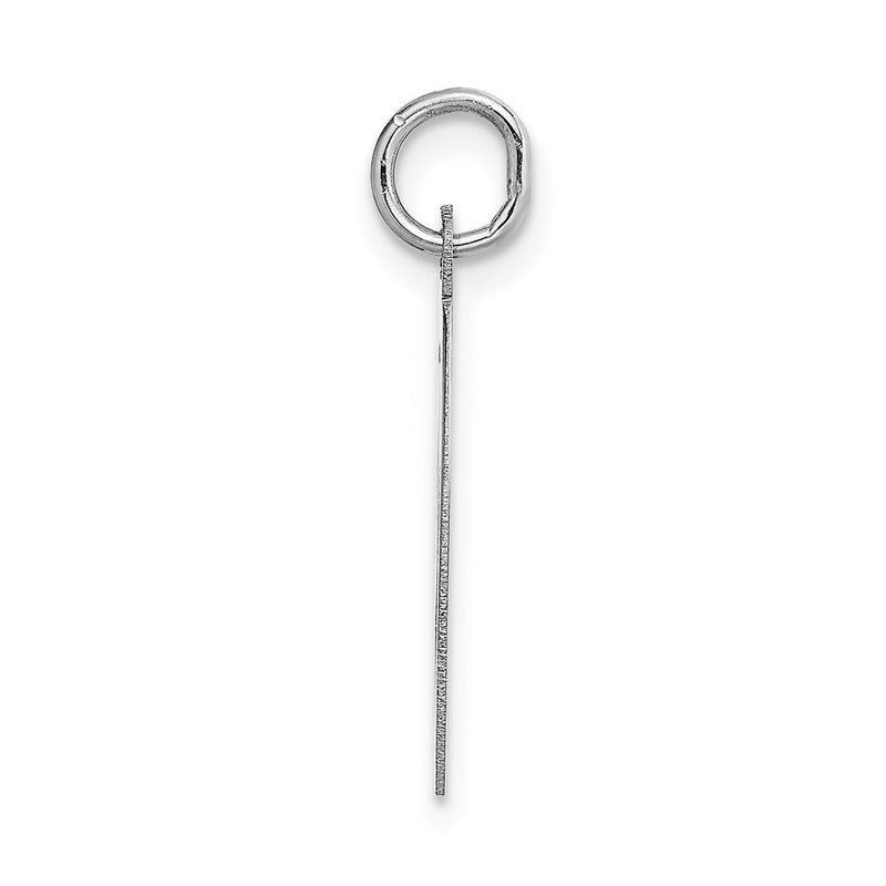 14k White Gold 14k White Gold Large Script Letter O Initial Charm