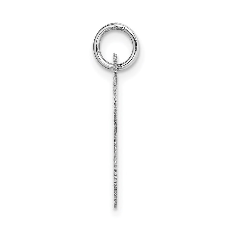 14k White Gold 14k White Gold Large Script Letter S Initial Charm