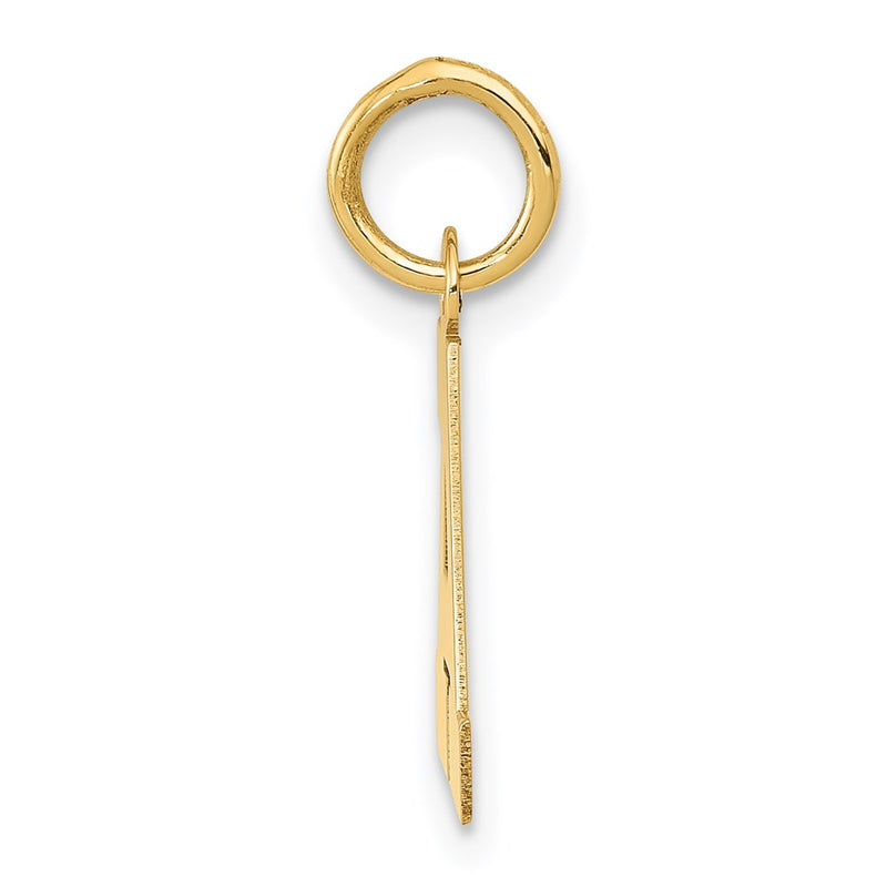 14k Yellow Gold 14k Small Block Letter A Initial Charm
