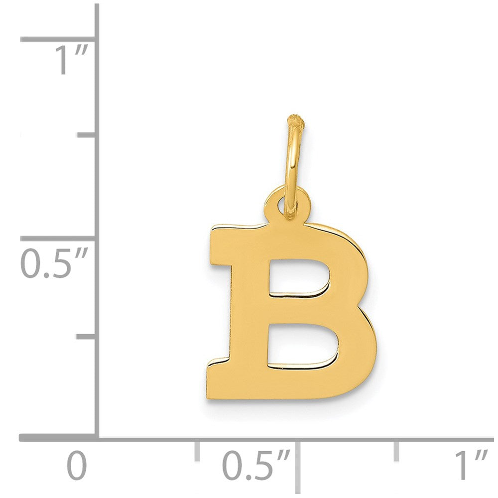 14k Yellow Gold 14k Small Block Letter B Initial Charm