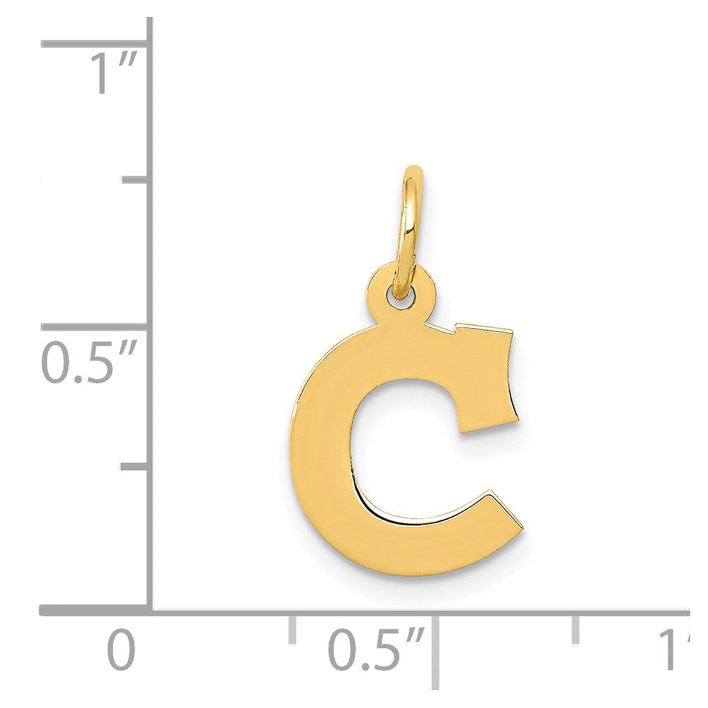 14k Yellow Gold 14k Small Block Letter C Initial Charm