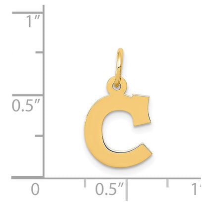 14k Yellow Gold 14k Small Block Letter C Initial Charm