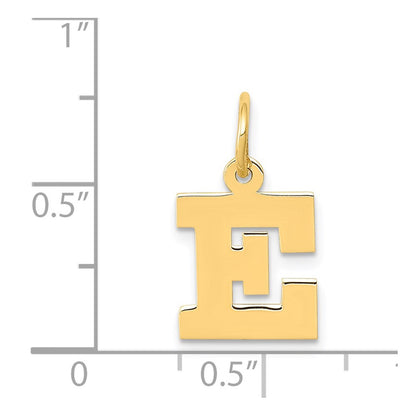 14k Yellow Gold 14k Small Block Letter E Initial Charm