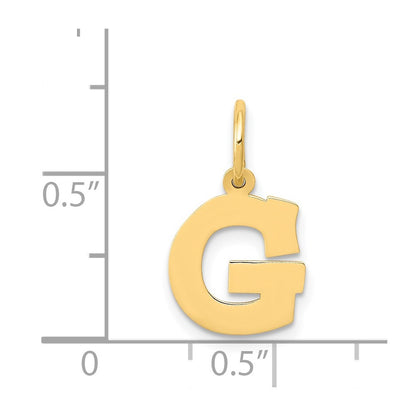 14k Yellow Gold 14k Small Block Letter G Initial Charm