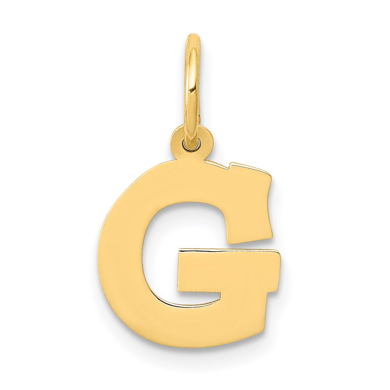 14k Yellow Gold 14k Small Block Letter G Initial Charm