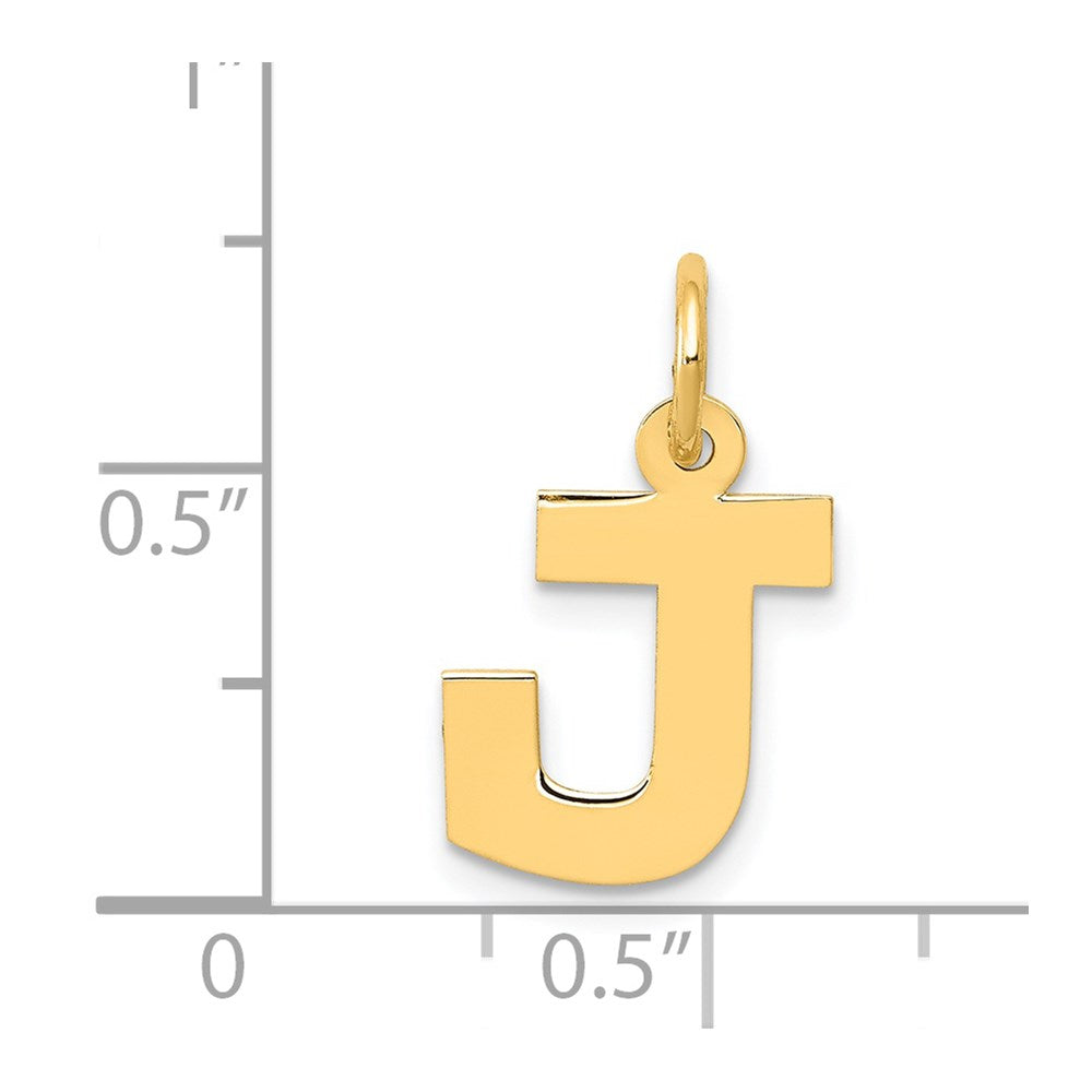 14k Yellow Gold 14k Small Block Letter J Initial Charm