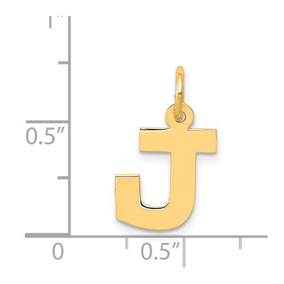 14k Yellow Gold 14k Small Block Letter J Initial Charm