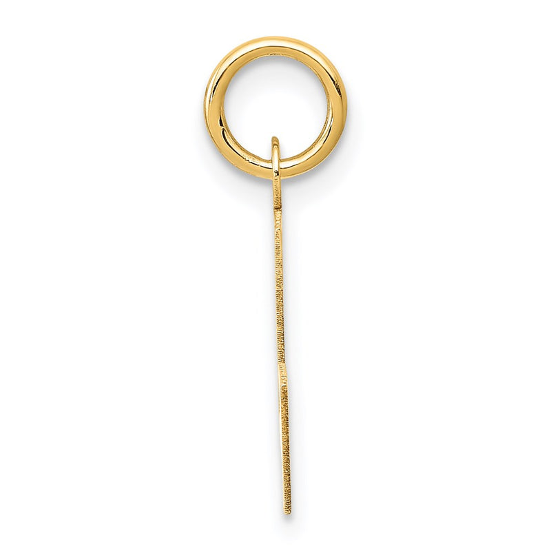 14k Yellow Gold 14k Small Block Letter L Initial Charm