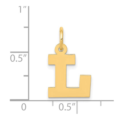 14k Yellow Gold 14k Small Block Letter L Initial Charm