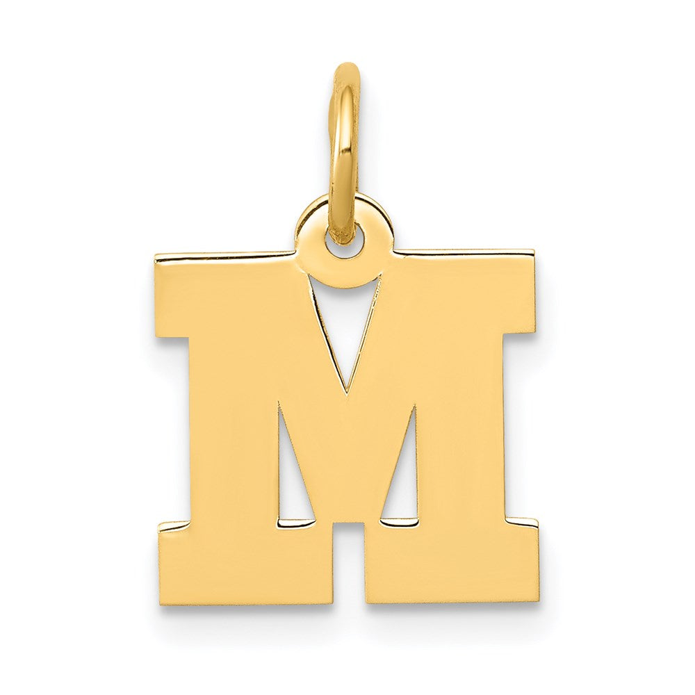 14k Yellow Gold 14k Small Block Letter M Initial Charm