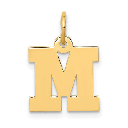 14k Yellow Gold 14k Small Block Letter M Initial Charm