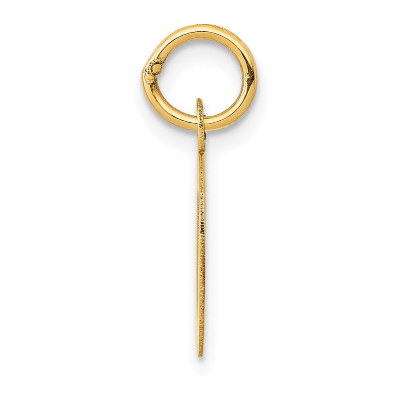 14k Yellow Gold 14k Small Block Letter O Initial Charm