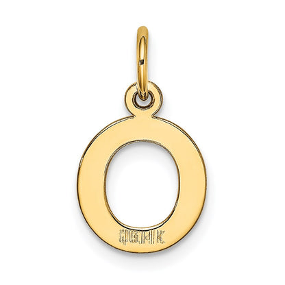14k Yellow Gold 14k Small Block Letter O Initial Charm