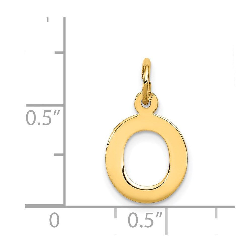 14k Yellow Gold 14k Small Block Letter O Initial Charm