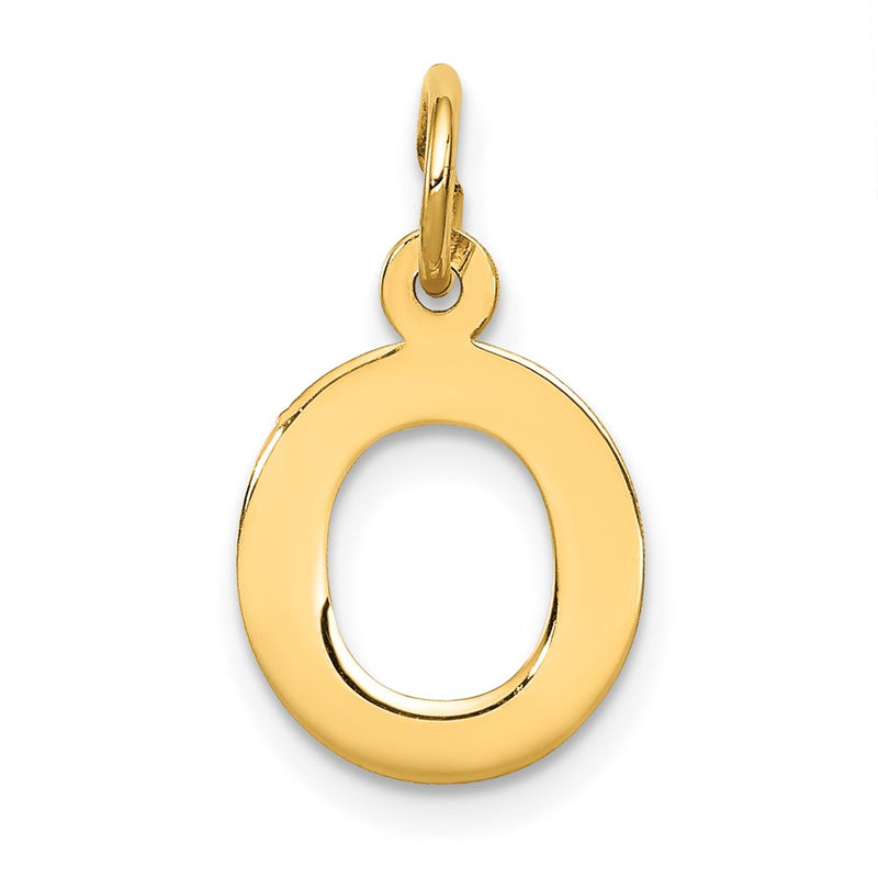 14k Yellow Gold 14k Small Block Letter O Initial Charm