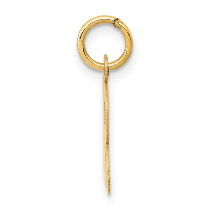 14k Yellow Gold 14k Small Block Letter R Initial Charm