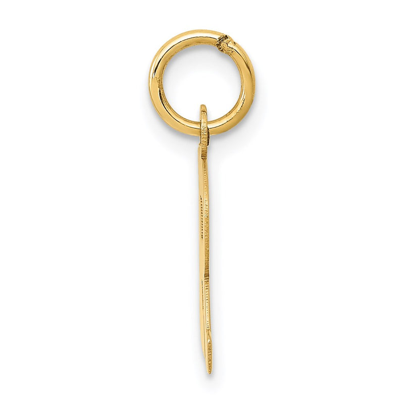 14k Yellow Gold 14k Small Block Letter R Initial Charm