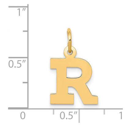 14k Yellow Gold 14k Small Block Letter R Initial Charm