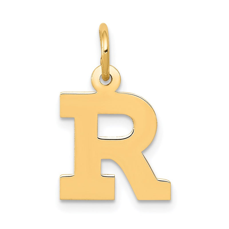 14k Yellow Gold 14k Small Block Letter R Initial Charm