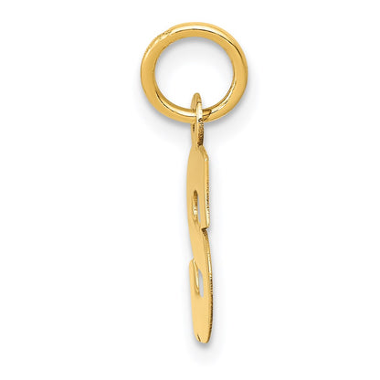 14k Yellow Gold 14k Small Block Letter S Initial Charm