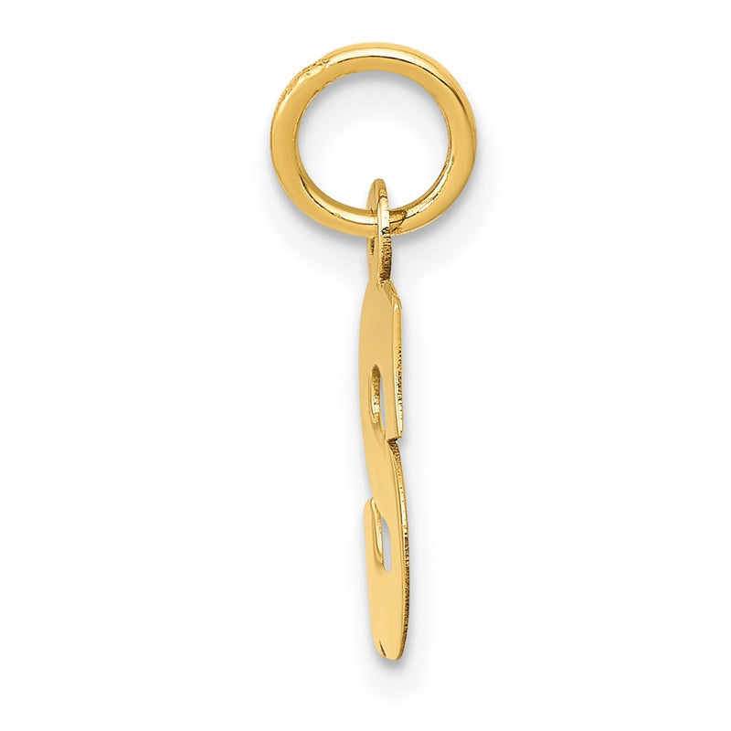 14k Yellow Gold 14k Small Block Letter S Initial Charm