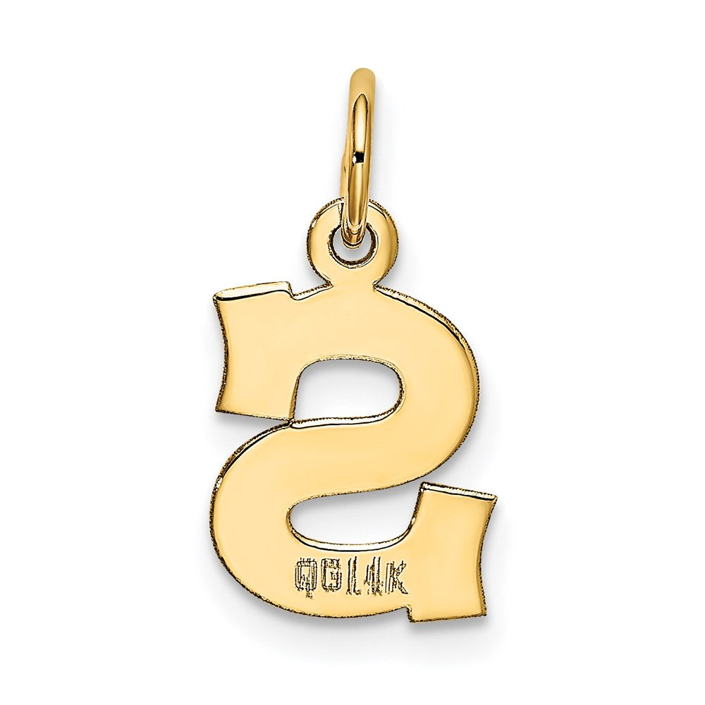 14k Yellow Gold 14k Small Block Letter S Initial Charm